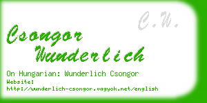 csongor wunderlich business card